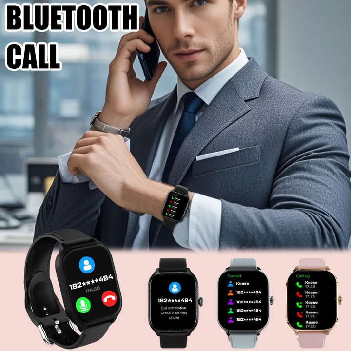 LAXASFIT New Smart Watch Bluetooth Talk Tracking Heart Rate Sleep Monitor Bluetooth Smart Watch Gifts for Men and Women